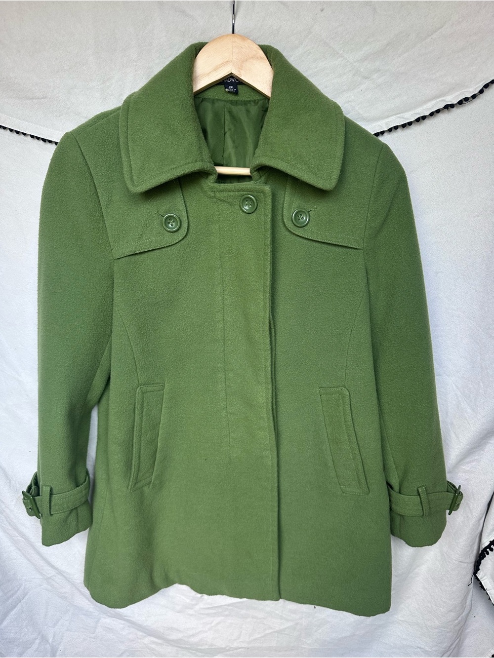 Chadwicks Green Wool Pea Coat